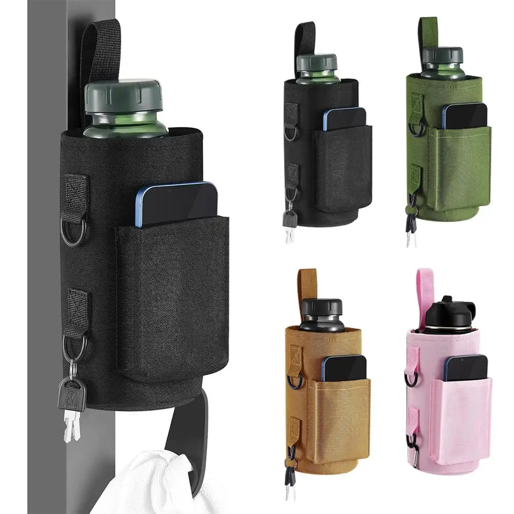 Magnetic Gym Water Bottle Bag Holder, Built-In Magnet for Easy Attachment to Metal Surface, Magnetic Bottle Sleeve Pouch